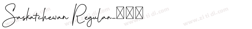 Saskatchewan Regular字体转换